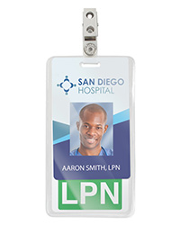 Badge Buddy Vertical with ID and Strap