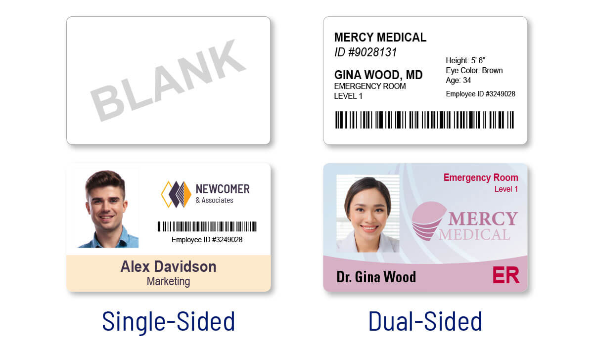 Single-sided Versus Dual-Sided ID Card Printing